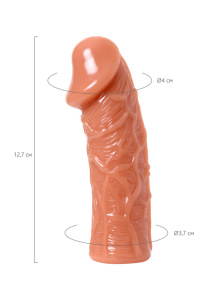 Насадка KOKOS с дополнительной стимуляцией, реалистичная,TPE, телесный, 12.7 см Насадка KOKOS с дополнительной стимуляцией, реалистичная,TPE, телесный, 12.7 см