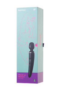 Нереалистичный вибратор Satisfyer Woman Wand , 10 режимов вибрации, ABS пластик, Чёрный, 34 см, Ø 5 Нереалистичный вибратор Satisfyer Woman Wand , 10 режимов вибрации, ABS пластик, Чёрный, 34 см, Ø 5