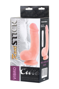 Реалистичный вибратор TOYFA RealStick Elite Vibro, TPR, телесный, 7 режимов вибрации, 18,5 см Реалистичный вибратор TOYFA RealStick Elite Vibro, TPR, телесный, 7 режимов вибрации, 18,5 см