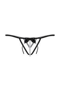 Стринги открытые с ниткой из бусин SoftLine Collection, черный, S/L Стринги открытые с ниткой из бусин SoftLine Collection, черный, S/L