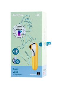 Вакуум-волновой бесконтактный стимулятор клитора Satisfyer Dual Love, Силикон, Желтый, 16 см Вакуум-волновой бесконтактный стимулятор клитора Satisfyer Dual Love, Силикон, Желтый, 16 см