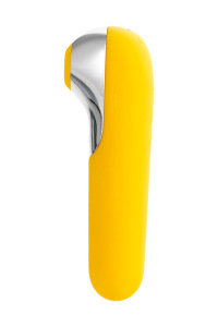 Вакуум-волновой бесконтактный стимулятор клитора Satisfyer Dual Love, Силикон, Желтый, 16 см Вакуум-волновой бесконтактный стимулятор клитора Satisfyer Dual Love, Силикон, Желтый, 16 см