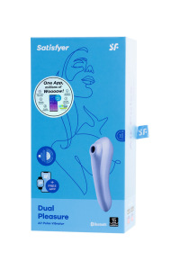 Вакуум-волновой бесконтактный стимулятор клитора Satisfyer Dual Pleasure, Силикон, Лиловый, 17,9 см Вакуум-волновой бесконтактный стимулятор клитора Satisfyer Dual Pleasure, Силикон, Лиловый, 17,9 см