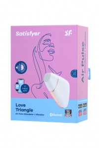 Вакуум-волновой бесконтактный стимулятор клитора Satisfyer Love Triangle, ABS пластик+силикон, Белый Вакуум-волновой бесконтактный стимулятор клитора Satisfyer Love Triangle, ABS пластик+силикон, Белый