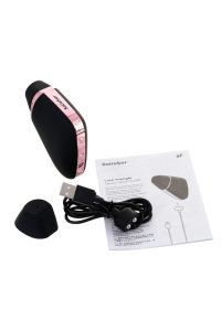 Вакуум-волновой бесконтактный стимулятор клитора Satisfyer Love Triangle,ABS пластик+силикон, Черный Вакуум-волновой бесконтактный стимулятор клитора Satisfyer Love Triangle,ABS пластик+силикон, Черный