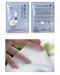 Маска для лица с протеинами шелка. Маска для лица с протеинами шелка.