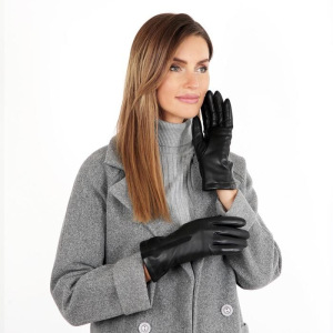 18GL29-1 Перчатки женские раз.6.5, цвет черный, подклад шерсть 18GL29-1 Перчатки женские раз.6.5, цвет черный, подклад шерсть