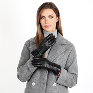 18GL29-1 Перчатки женские раз.6.5, цвет черный, подклад шерсть 18GL29-1 Перчатки женские раз.6.5, цвет черный, подклад шерсть