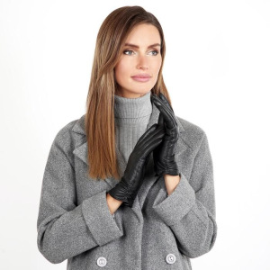 20FW12-1 Перчатки женские раз.6.5, цвет черный, подклад шерсть 20FW12-1 Перчатки женские раз.6.5, цвет черный, подклад шерсть