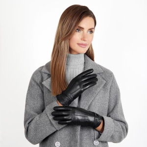 20FW12-1 Перчатки женские раз.8, цвет черный, с подкладом шерсть 20FW12-1 Перчатки женские раз.8, цвет черный, с подкладом шерсть