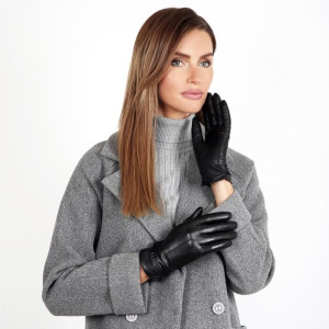 20FW12-1 Перчатки женские раз.8, цвет черный, с подкладом шерсть 20FW12-1 Перчатки женские раз.8, цвет черный, с подкладом шерсть