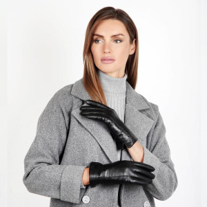 20FW17-1 Перчатки женские раз.7, цвет черный, с подкладом шерсть 20FW17-1 Перчатки женские раз.7, цвет черный, с подкладом шерсть