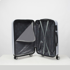 Чемодан средний 24", отдел на молнии, кодовый замок, 4 колеса, цвет белый Чемодан средний 24", отдел на молнии, кодовый замок, 4 колеса, цвет белый