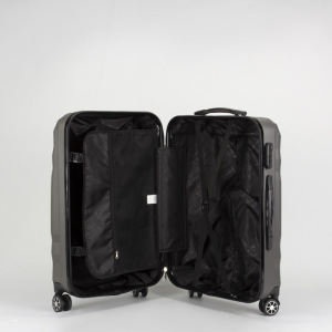 Чемодан средний 24", отдел на молнии, кодовый замок, 4 колеса, цвет серый Чемодан средний 24", отдел на молнии, кодовый замок, 4 колеса, цвет серый