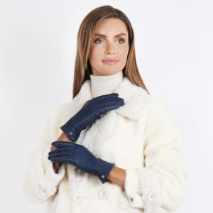 F14-24 Перчатки женские раз.7, цвет голубой, подклад шерсть F14-24 Перчатки женские раз.7, цвет голубой, подклад шерсть