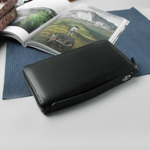 Кошелёк мужской с ручкой, 2 отдела, цвет чёрный Кошелёк мужской с ручкой, 2 отдела, цвет чёрный