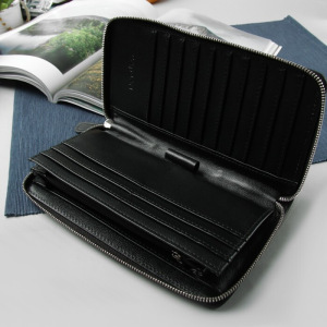 Кошелёк мужской с ручкой, 2 отдела, цвет чёрный Кошелёк мужской с ручкой, 2 отдела, цвет чёрный