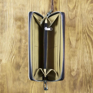 Кошелёк на молнии комбинированный "Доберман" рыжий, черная вставка Кошелёк на молнии комбинированный "Доберман" рыжий, черная вставка