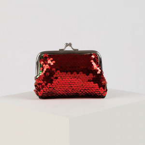 Кошелёк, отдел на фермуаре, цвет красный/зелёный Кошелёк, отдел на фермуаре, цвет красный/зелёный