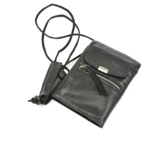 Кошелек-турконверт, ремешок на шею, чёрный галант Кошелек-турконверт, ремешок на шею, чёрный галант