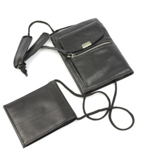 Кошелек-турконверт, ремешок на шею, чёрный галант Кошелек-турконверт, ремешок на шею, чёрный галант