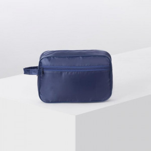 Косметичка дорожная, отдел на молнии, наружный карман, с ручкой, цвет синий Косметичка дорожная, отдел на молнии, наружный карман, с ручкой, цвет синий
