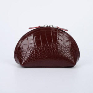 Косметичка простая, отдел на молнии, кайман, цвет бордовый Косметичка простая, отдел на молнии, кайман, цвет бордовый