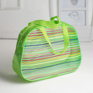 Косметичка ПВХ, отдел на молнии, 2 ручки, цвет МИКС Косметичка ПВХ, отдел на молнии, 2 ручки, цвет МИКС