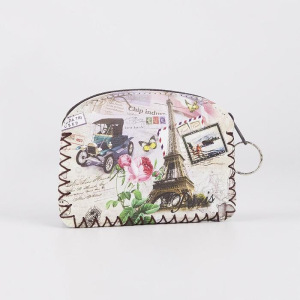 Монетница-брелок, отдел на молнии, цвет бежевый, «Париж» Монетница-брелок, отдел на молнии, цвет бежевый, «Париж»