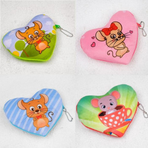 Мягкий кошелёк «Мышка», сердечко, виды МИКС Мягкий кошелёк «Мышка», сердечко, виды МИКС