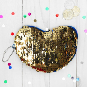 Мягкий кошелёк «Нежное сердце», пайетки хамелеон Мягкий кошелёк «Нежное сердце», пайетки хамелеон