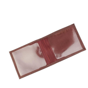 Обложка для удостоверения н/к, кнопка, карманов 6, цвет бордо металлик, отделов 2 У603 Обложка для удостоверения н/к, кнопка, карманов 6, цвет бордо металлик, отделов 2 У603