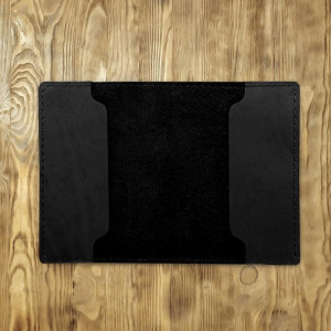 Обложка на паспорт "Розовый фламинго", черная Обложка на паспорт "Розовый фламинго", черная