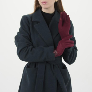 Перчатки женские безразмерные, с утеплителем, для сенсорных экранов, цвет бордовый Перчатки женские безразмерные, с утеплителем, для сенсорных экранов, цвет бордовый