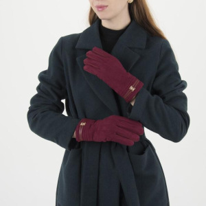 Перчатки женские безразмерные, с утеплителем, для сенсорных экранов, цвет бордовый Перчатки женские безразмерные, с утеплителем, для сенсорных экранов, цвет бордовый