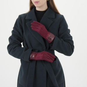 Перчатки женские безразмерные, с утеплителем, для сенсорных экранов, цвет бордовый Перчатки женские безразмерные, с утеплителем, для сенсорных экранов, цвет бордовый