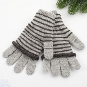 Перчатки женские, цвет светло серый, размер 18 Перчатки женские, цвет светло серый, размер 18