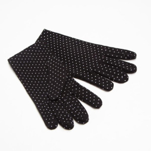 Перчатки женские MINAKU в горох, 22 см, цв. чёрный Перчатки женские MINAKU в горох, 22 см, цв. чёрный