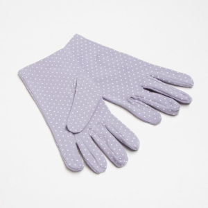 Перчатки женские MINAKU в горох, 22 см, цв. серо-голубой Перчатки женские MINAKU в горох, 22 см, цв. серо-голубой