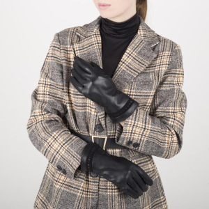 Перчатки женские, размер 6,5, с подкладом шерсть, цвет чёрный Перчатки женские, размер 6,5, с подкладом шерсть, цвет чёрный