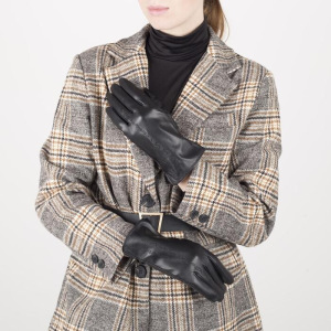 Перчатки женские, размер 7,5, с подкладом шерсть, цвет чёрный Перчатки женские, размер 7,5, с подкладом шерсть, цвет чёрный