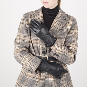 Перчатки женские, размер 7,5, с подкладом шерсть, цвет чёрный Перчатки женские, размер 7,5, с подкладом шерсть, цвет чёрный