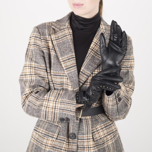 Перчатки женские, размер 7,5, с подкладом шерсть, цвет чёрный Перчатки женские, размер 7,5, с подкладом шерсть, цвет чёрный