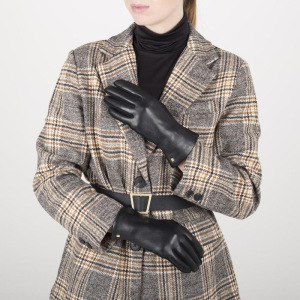 Перчатки женские, размер 7, комбинированные, подклад шерсть, цвет чёрный Перчатки женские, размер 7, комбинированные, подклад шерсть, цвет чёрный