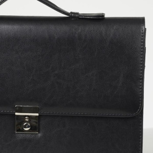 Портфель деловой, с ручкой, цвет чёрный Портфель деловой, с ручкой, цвет чёрный