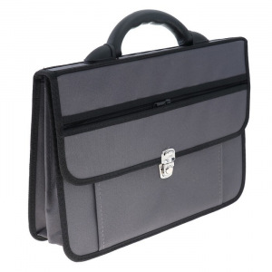 Портфель деловой ткань 380 х 270 х 150 мм, "Павловск", серый Портфель деловой ткань 380 х 270 х 150 мм, "Павловск", серый