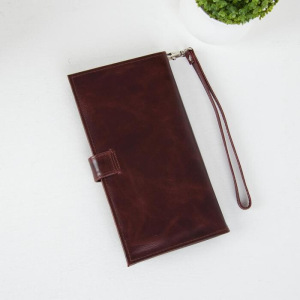 Портмоне мужское, 1 отдел, для карт, для монет, с ручкой, пулап, цвет коричневый Портмоне мужское, 1 отдел, для карт, для монет, с ручкой, пулап, цвет коричневый