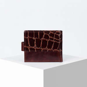 Портмоне мужское, 2 отдела, для карт, для монет, пулап, скат, цвет коричневый Портмоне мужское, 2 отдела, для карт, для монет, пулап, скат, цвет коричневый