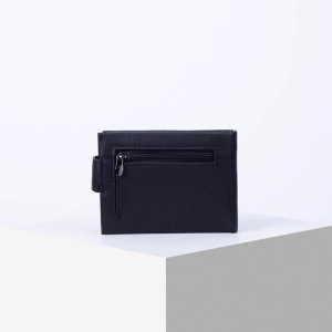 Портмоне мужское, 2 отдела на клапане, с зажимом для купюр, цвет чёрный Портмоне мужское, 2 отдела на клапане, с зажимом для купюр, цвет чёрный