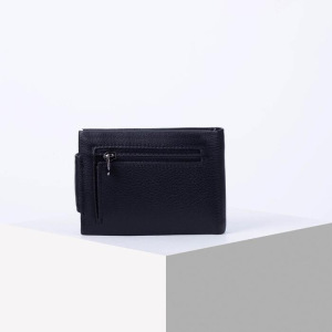 Портмоне мужское, 2 отдела на клапане, с зажимом для купюр, цвет чёрный Портмоне мужское, 2 отдела на клапане, с зажимом для купюр, цвет чёрный